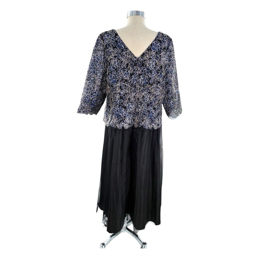 Alex Evenings Blue and Black Wedding Dress